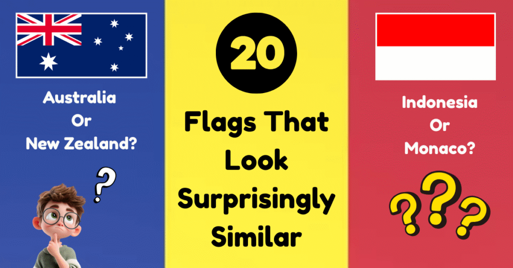 20 flags that look surprisingly similar