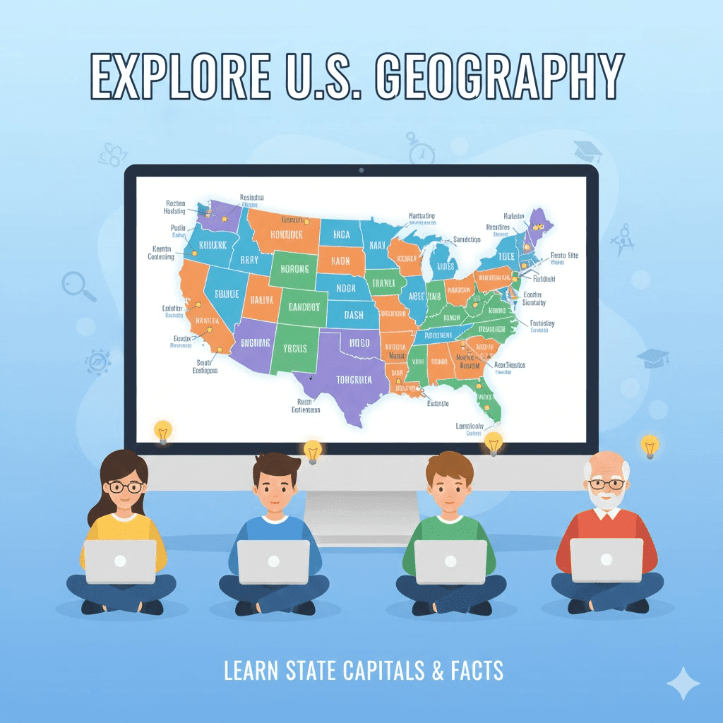us geography games online for learning states and capitals
