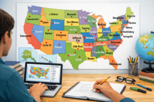 how to learn us state capitals fast using visual maps