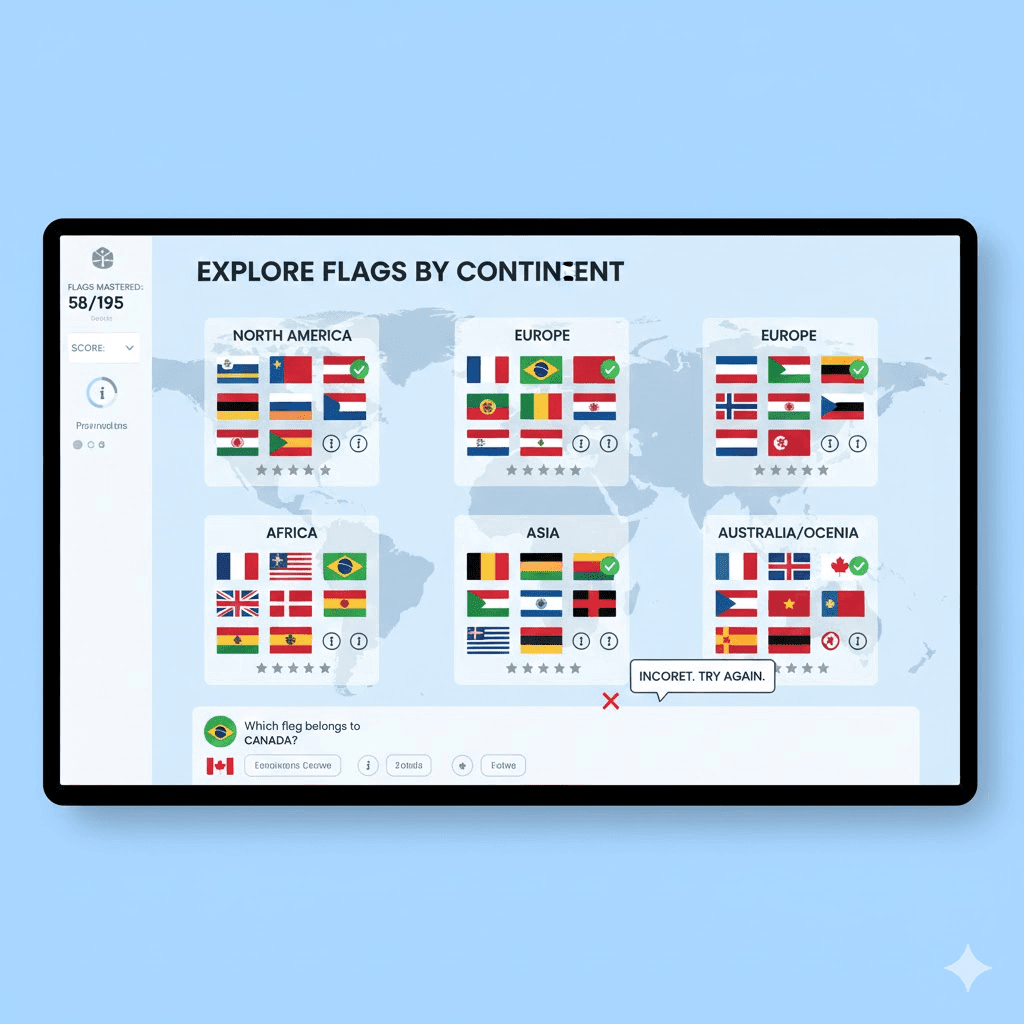 flags of the world quiz online for students and adults