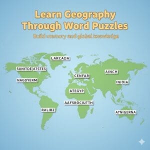 scramble words game for countries using word puzzles to learn geography