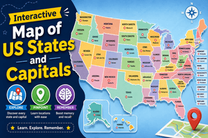 interactive map of us states and capitals