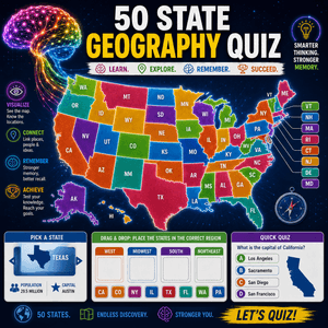 50 State Geography Quiz