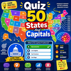 quiz 50 states and capitals