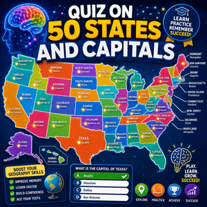 quiz on 50 states and capitals