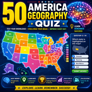 50 America Geography Quiz: Master US Geography Today 1 50 America Geography Quiz
