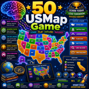 50 USMap Game