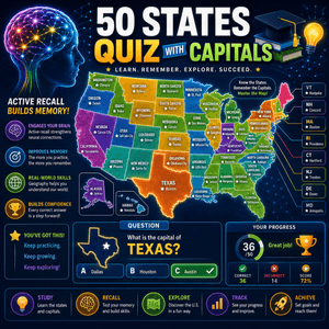 50 states quiz with capitals