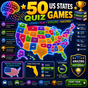 50 US States Quiz Games